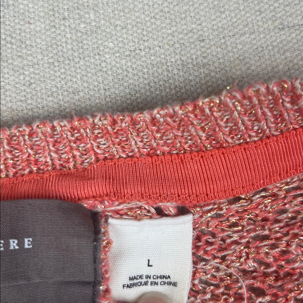 Anthropologie Guinevere Pink and Gold Fitted Sweater
Size: Large - Picture 2 of 6